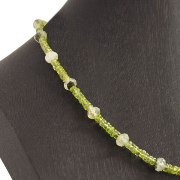 Peridot, Bergkristall Edelstein Halskette