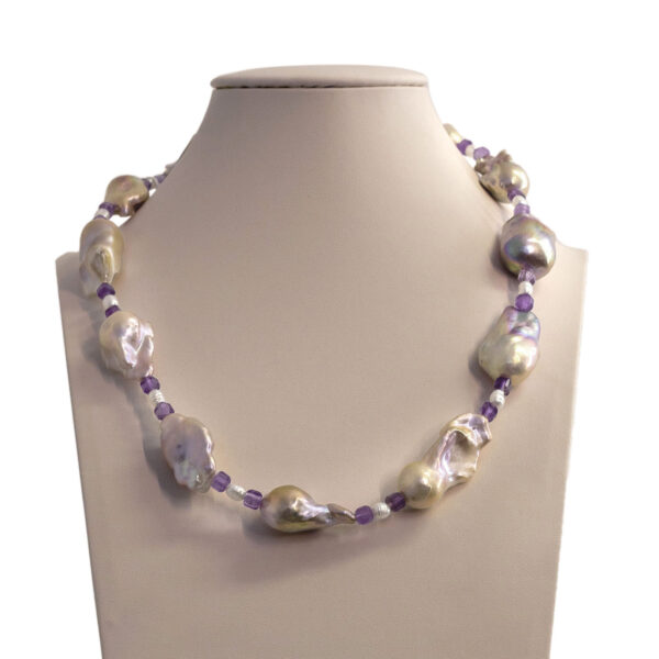 Barockperle, Amethyst Halskette