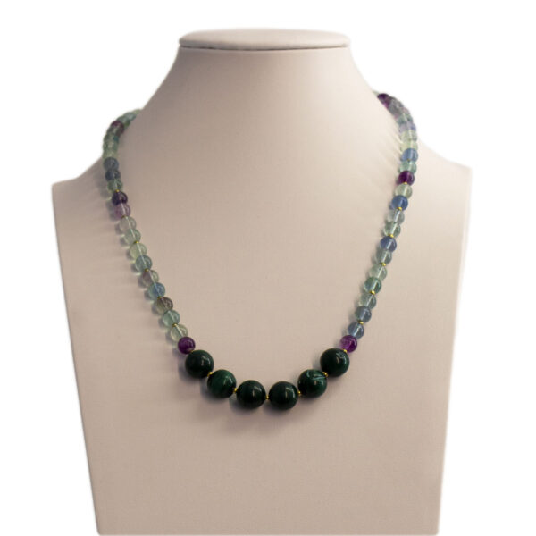 Malachit, Fluorid Edelstein Halskette