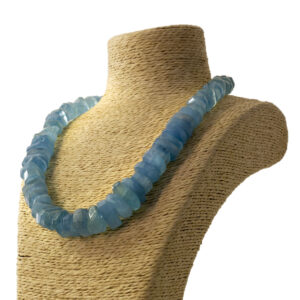 Aquamarin Edelstein Halskette (L)