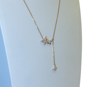 Rosengold Halskette (Motiv Schmetterlingsblume)