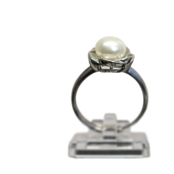 Silber, Perle, Zirkonia Ring (Motiv Perle)